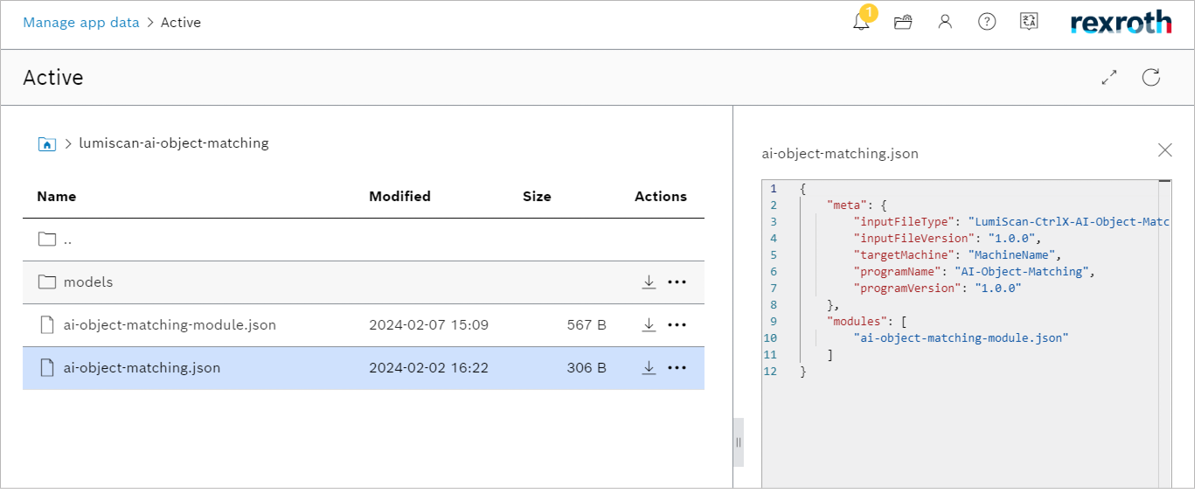 ai-object-matching.json geöffnet in der Dateiinhaltsansicht