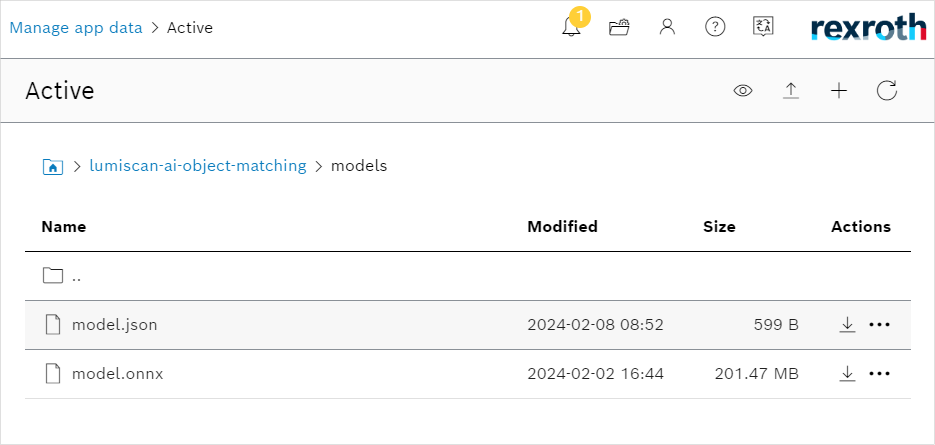 Ordner models mit model.json und model.onnx