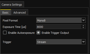 LumiScan Viewer: Camera Settings Basic