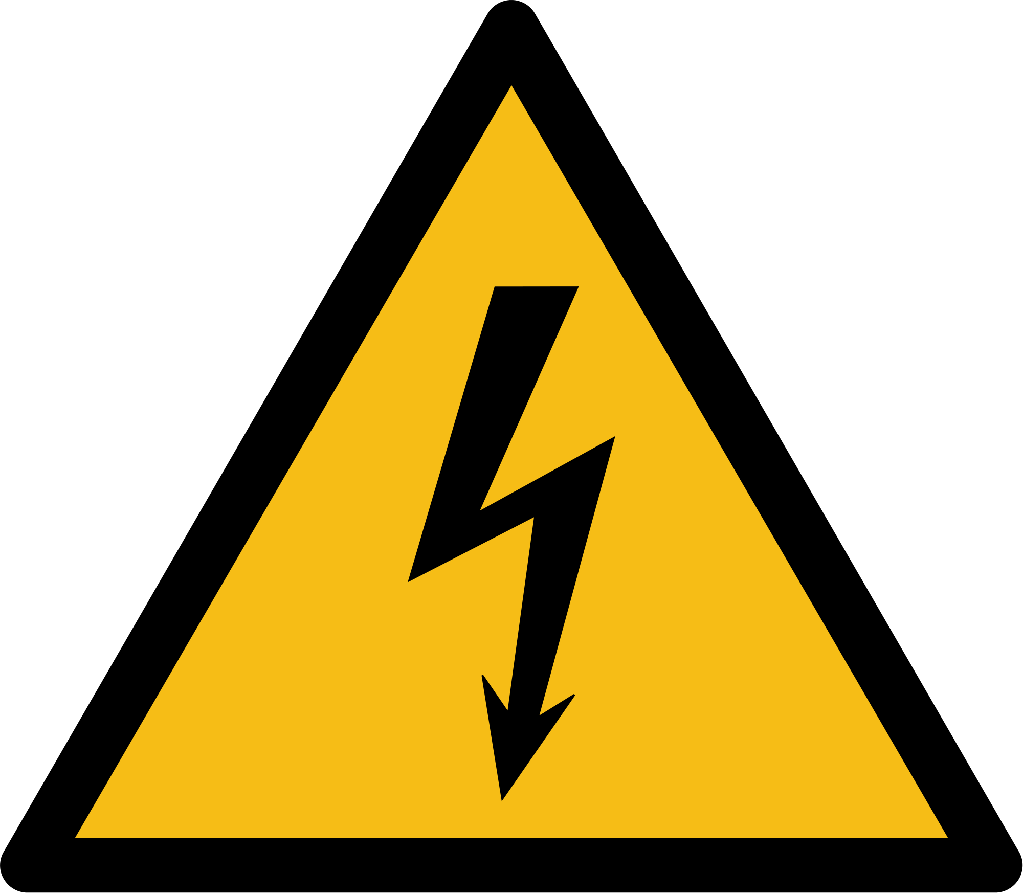Electric shock warning sign